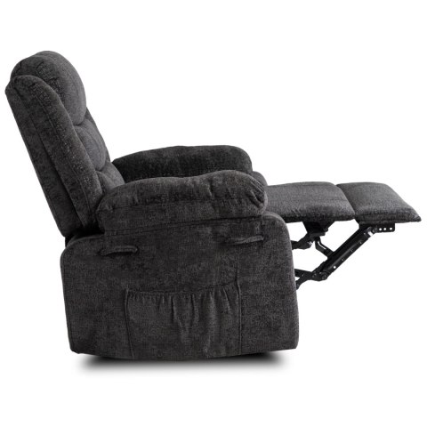 Fotel Rozkładany ARTURO Czarny Welurowy