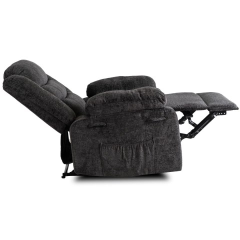 Fotel Rozkładany ARTURO Czarny Welurowy