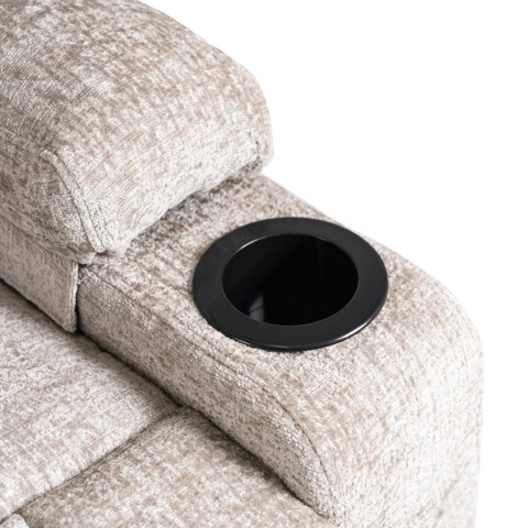 Fotel Rozkładany Masujący BOX Beżowy Welurowy