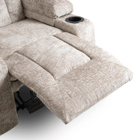 Fotel Rozkładany Masujący BOX Beżowy Welurowy