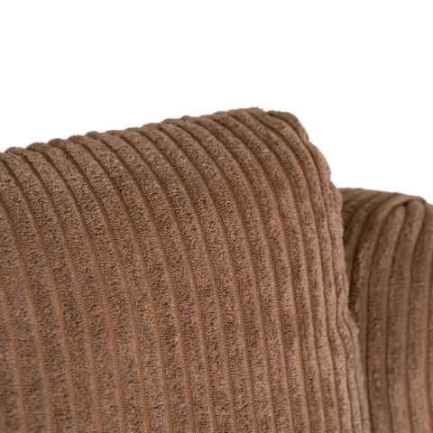 Fotel Rozkładany z Podnóżkiem SPENCER Brązowy Sztruksowy Nowoczesny