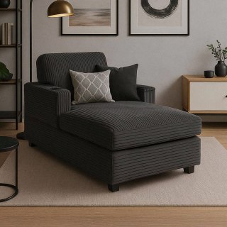 Fotel Wypoczynkowy Sofa NEO Szary Sztruksowy Nowoczesny