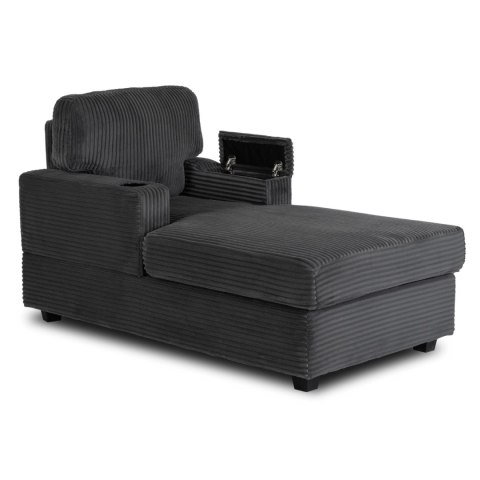 Fotel Wypoczynkowy Sofa NEO Szary Sztruksowy Nowoczesny