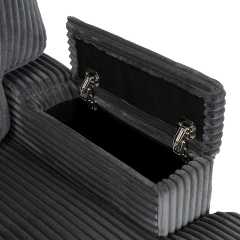 Fotel Wypoczynkowy Sofa NEO Szary Sztruksowy Nowoczesny