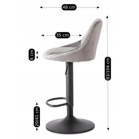 Hoker EDA Szary Welurowy