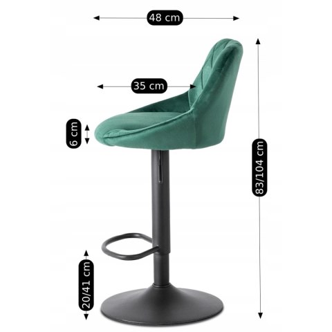 Hoker EDA Zielony Welurowy