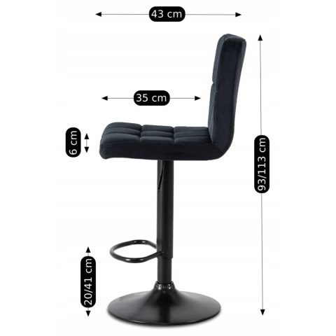 Hoker NERO Czarny Welurowy