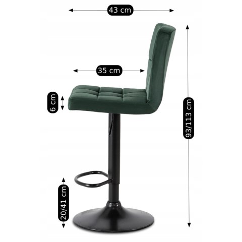 Hoker NERO Zielony Welurowy