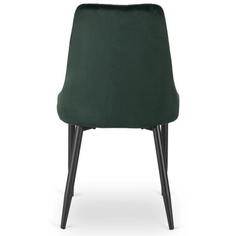Krzesło Tapicerowane do Jadalni BARI Zielone Welurowe Nowoczesne