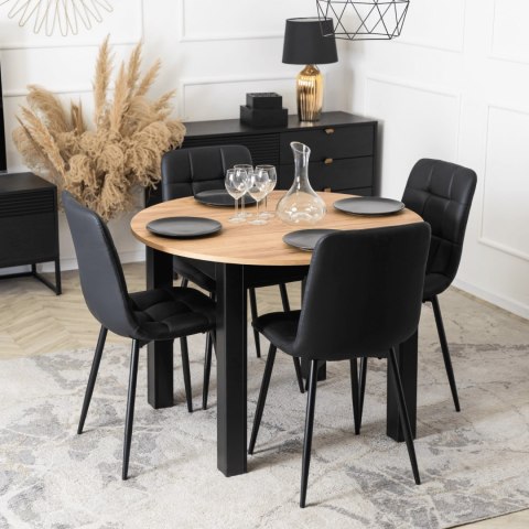 Krzesło DALVIN Czarne Ekoskóra