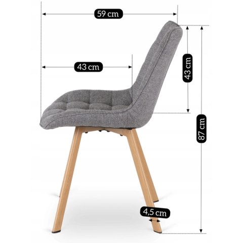 Krzesło KATHY Szare