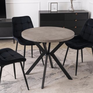 Stół DORIAN Rozkładany 80-160 cm Beton/Czarny