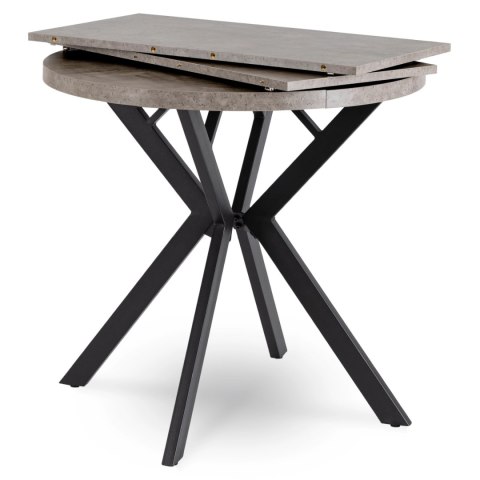 Stół DORIAN Rozkładany 80-160 cm Beton/Czarny