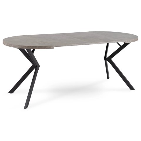 Stół DORIAN Rozkładany 80-160 cm Beton/Czarny