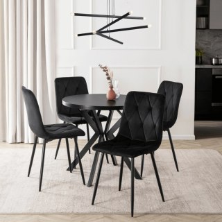 Stół DORIAN Rozkładany 80-160 cm Czarny