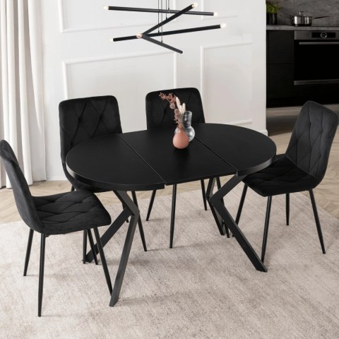 Stół DORIAN Rozkładany 80-160 cm Czarny