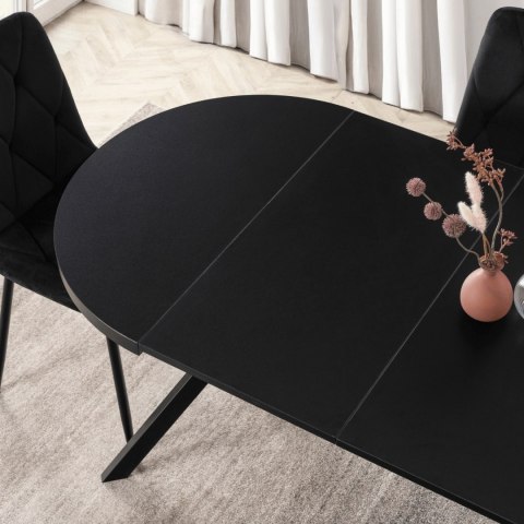 Stół DORIAN Rozkładany 80-160 cm Czarny