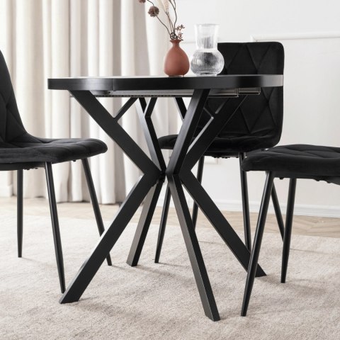 Stół DORIAN Rozkładany 80-160 cm Czarny