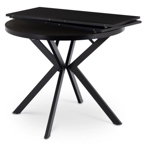 Stół DORIAN Rozkładany 80-160 cm Czarny