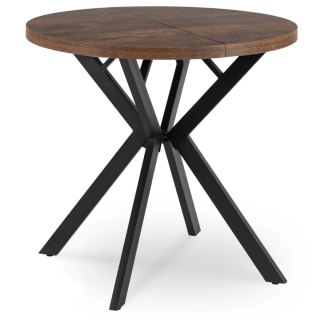 Stół DORIAN Rozkładany 80-160 cm Dąb Rustykalny/Czarny