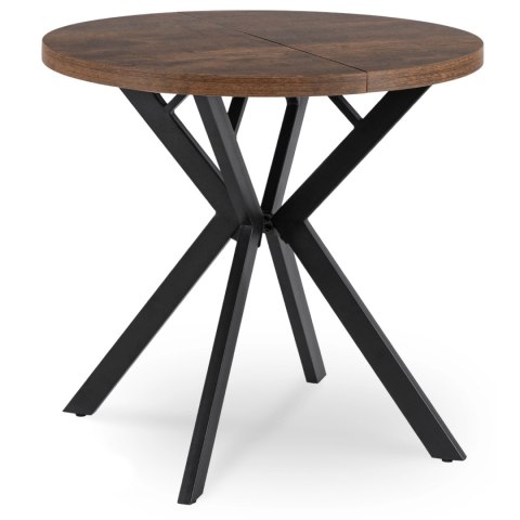 Stół DORIAN Rozkładany 80-160 cm Dąb Rustykalny/Czarny