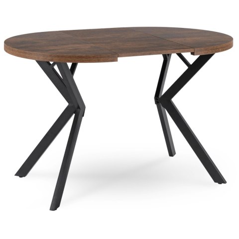 Stół DORIAN Rozkładany 80-160 cm Dąb Rustykalny/Czarny