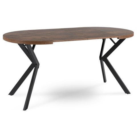 Stół DORIAN Rozkładany 80-160 cm Dąb Rustykalny/Czarny