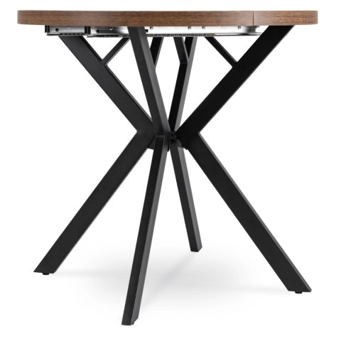 Stół DORIAN Rozkładany 80-160 cm Dąb Rustykalny/Czarny