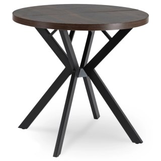 Stół DORIAN Rozkładany 80-160 cm Orzech/Czarny