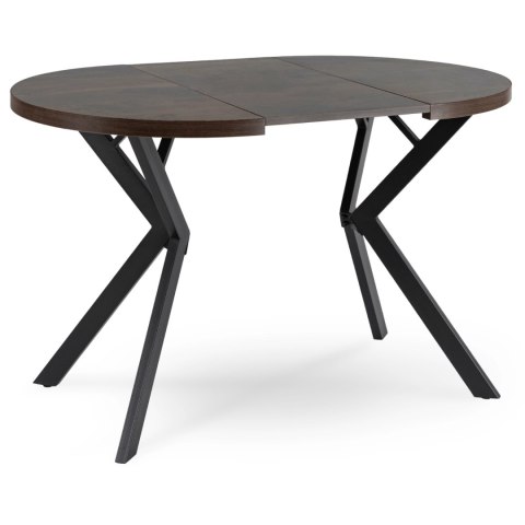 Stół DORIAN Rozkładany 80-160 cm Orzech/Czarny