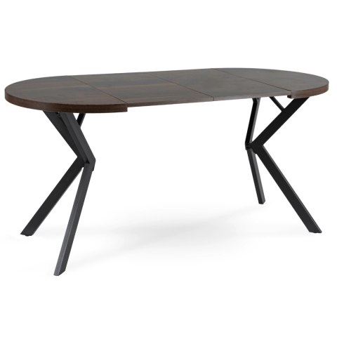 Stół DORIAN Rozkładany 80-160 cm Orzech/Czarny