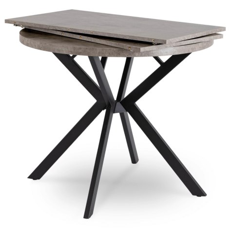 Stół LUGO Rozkładany 90-190 cm Beton/Czarny