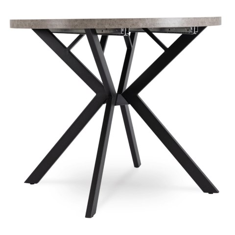 Stół LUGO Rozkładany 90-190 cm Beton/Czarny