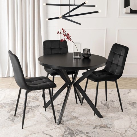 Stół LUGO Rozkładany 90-190 cm Czarny