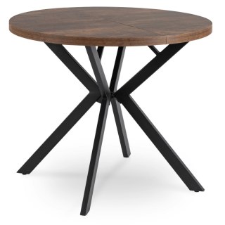 Stół LUGO Rozkładany 90-190 cm Dąb Rustykalny/Czarny