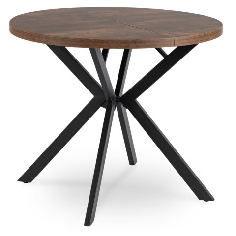 Stół LUGO Rozkładany 90-190 cm Dąb Rustykalny/Czarny