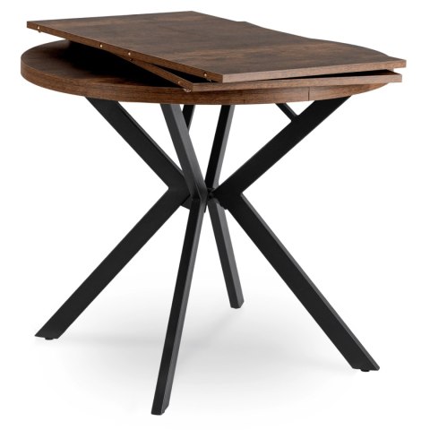 Stół LUGO Rozkładany 90-190 cm Dąb Rustykalny/Czarny