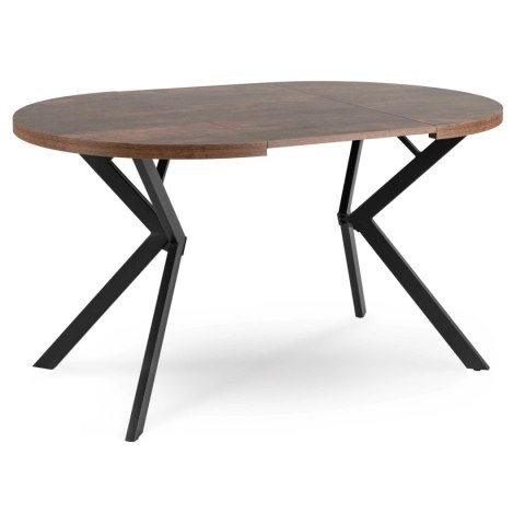 Stół LUGO Rozkładany 90-190 cm Dąb Rustykalny/Czarny