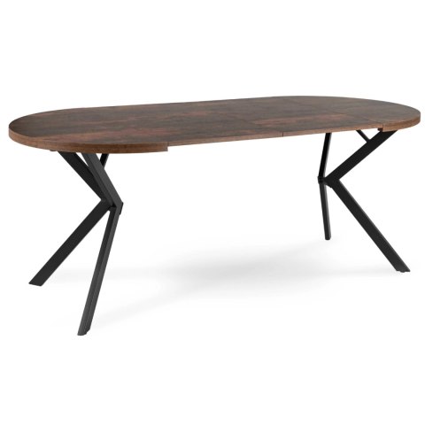 Stół LUGO Rozkładany 90-190 cm Dąb Rustykalny/Czarny