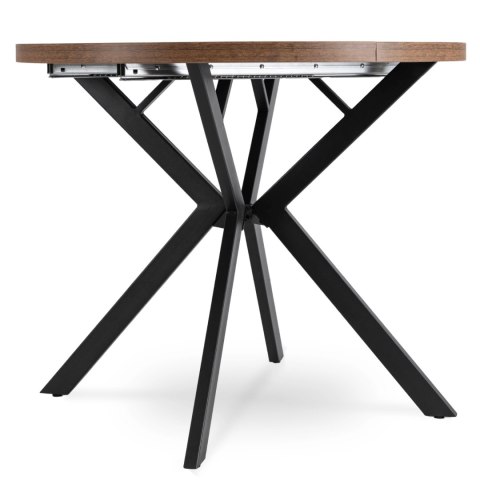 Stół LUGO Rozkładany 90-190 cm Dąb Rustykalny/Czarny