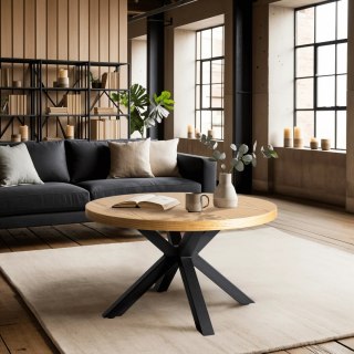 Stolik LINCOLN Dąb Złoty/Czarny