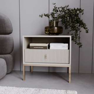 Szafka Nocna MARCOS Ryflowana Kaszmir/Złoty