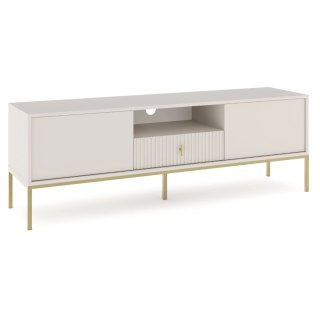 Szafka RTV MARCOS 154 cm Ryflowana Kaszmir/Złoty