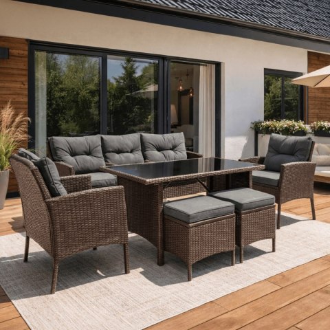 Zestaw Mebli Ogrodowych ATLANTA Brązowy