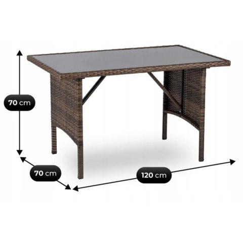 Zestaw Mebli Ogrodowych ATLANTA Brązowy