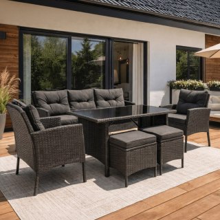 Zestaw Mebli Ogrodowych ATLANTA Czarny