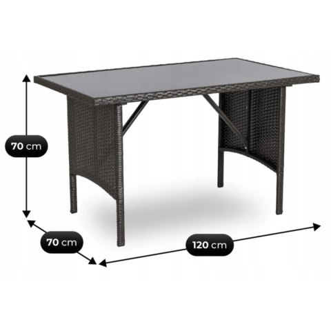 Zestaw Mebli Ogrodowych ATLANTA Czarny