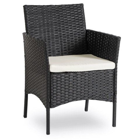 Zestaw Mebli Ogrodowych MISSISIPI Czarny/Beżowy