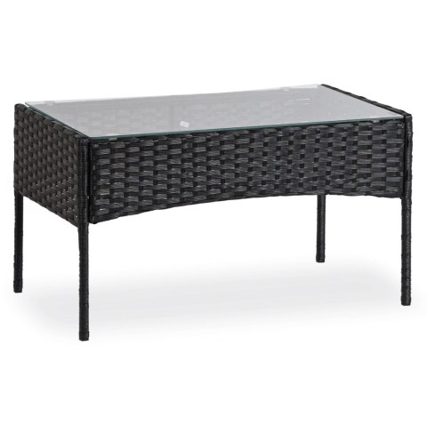 Zestaw Mebli Ogrodowych MISSISIPI Czarny/Beżowy