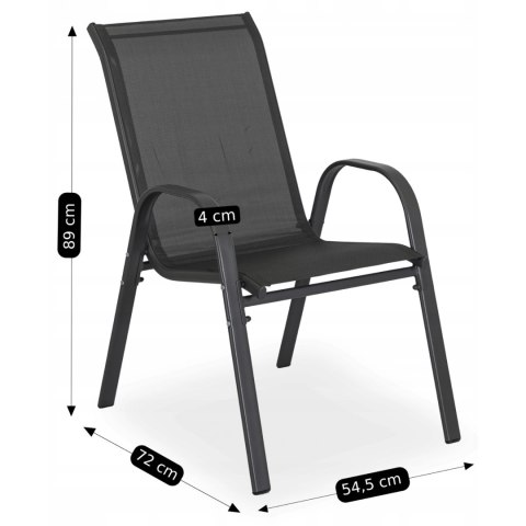 Zestaw Mebli Ogrodowych NEBRASKA Czarny